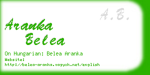 aranka belea business card